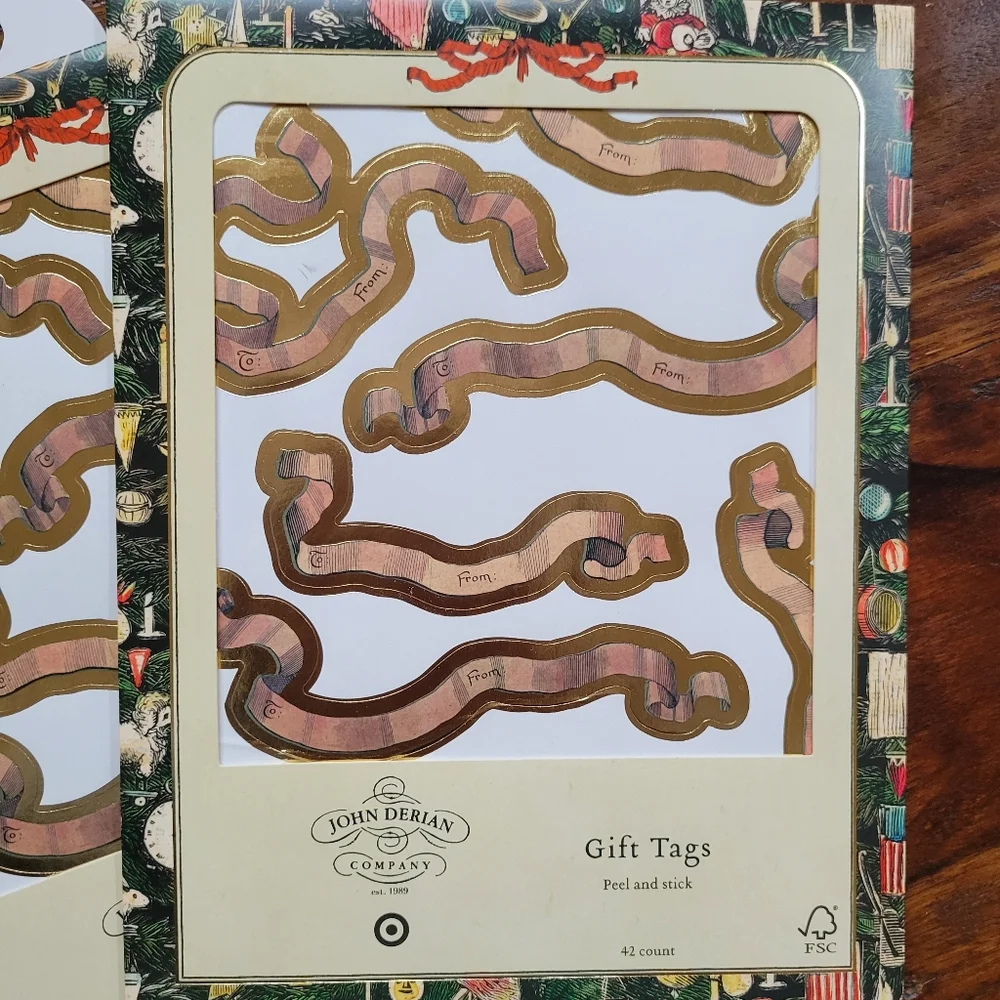 John Derian Peel & Stick Gift Tags ~ NIB/NWT x2 (42) ~ Journal Scrapbook FINAL!